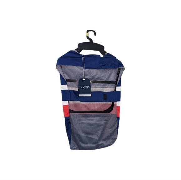 NEW Nautica Red, White & Blue Colorblock Pet Dog Hoodie Coat Size XL - Picture 2 of 4
